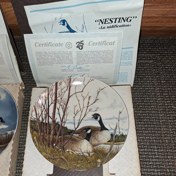 3 Display Plates by Dominion LTD Grizzly, Landing, Nesting COA/Box - Picture 4 of 7